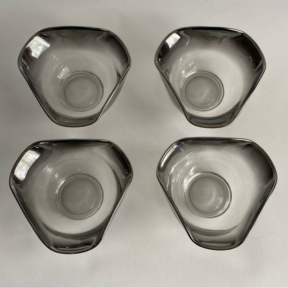 Mid Century Silver Rim Fade Serving Dish. Vintage. - Picture 7 of 7